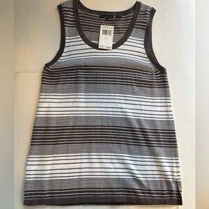 Jeanne Pierre NWT sleeveless Java cotton sweater L